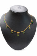 Gold covering stone hanging simple chain