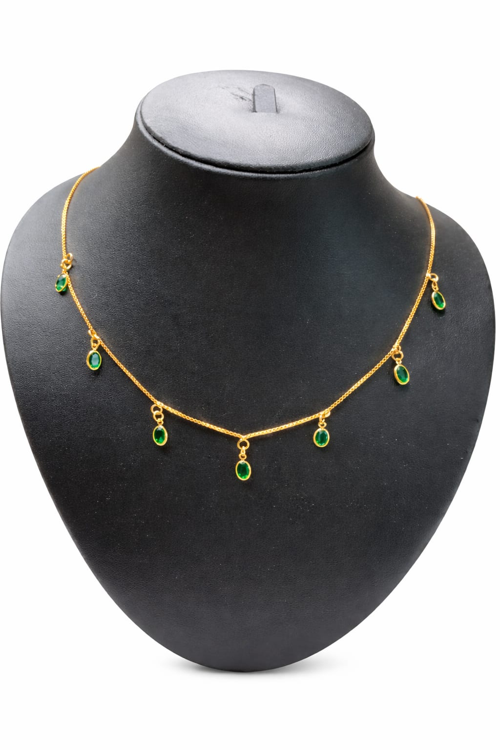 Gold covering stone hanging simple chain