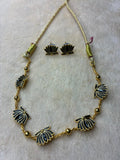 NEW STOCK arrived Lotus motif ONAM Special Neck piece with ear rings