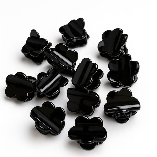 NEW Collection|Small Flower Clips black and Elegant