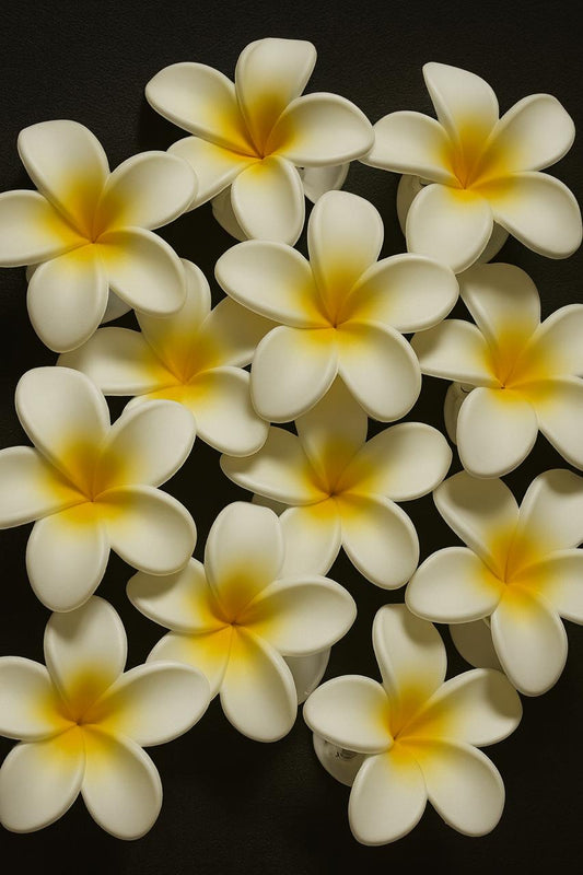 NEW STOCK!!! CHEMPAKA Flower style Hair clips Multi Coloured