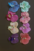 Flower Clips with alligator backside|Multi colour hair clips