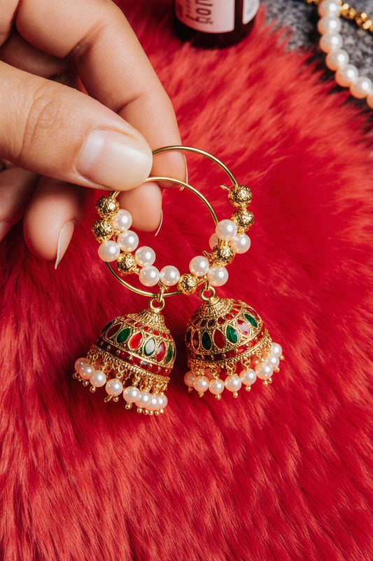 NEW ARRIVAL FESTIVE SEASON Tradition multi colour Jhumka/Jimmikki