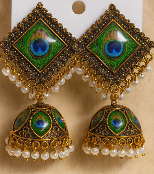 NEW ARRIVAL Peacock Motif temple jewellery Ear rings