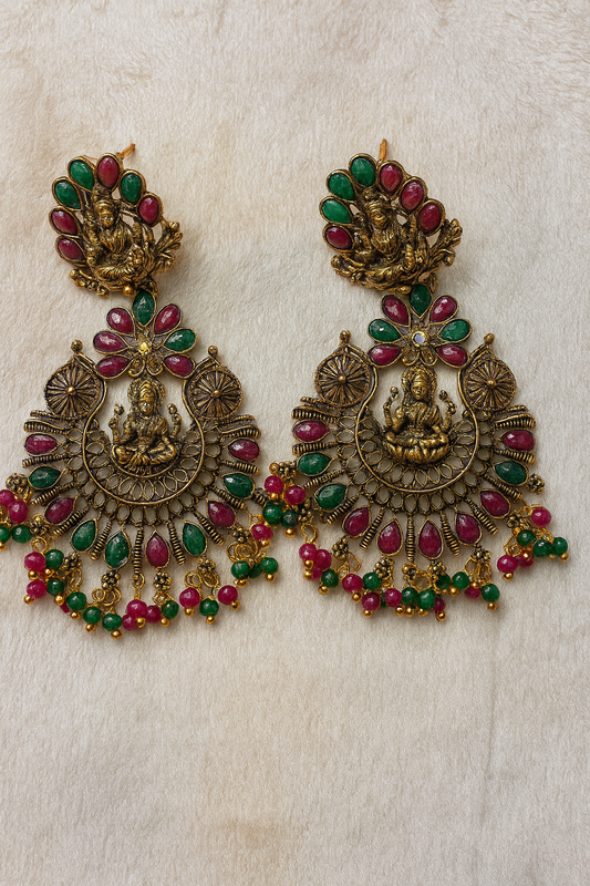 NEW ARRIVAL Temple jewellery Saraswathy earrings