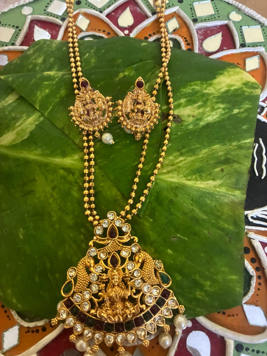 NEW STOCK|Long Saraswathy haram with saraswathy earrings