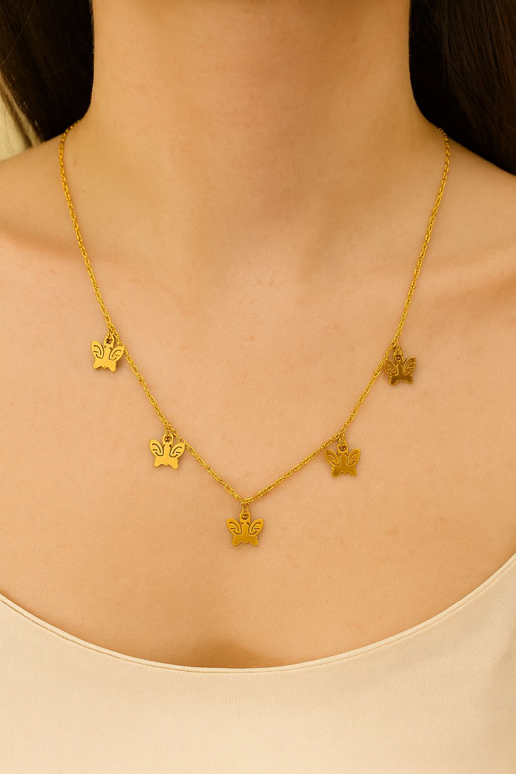 NEW STOCK|Stainless steel gold plated simple neck chain