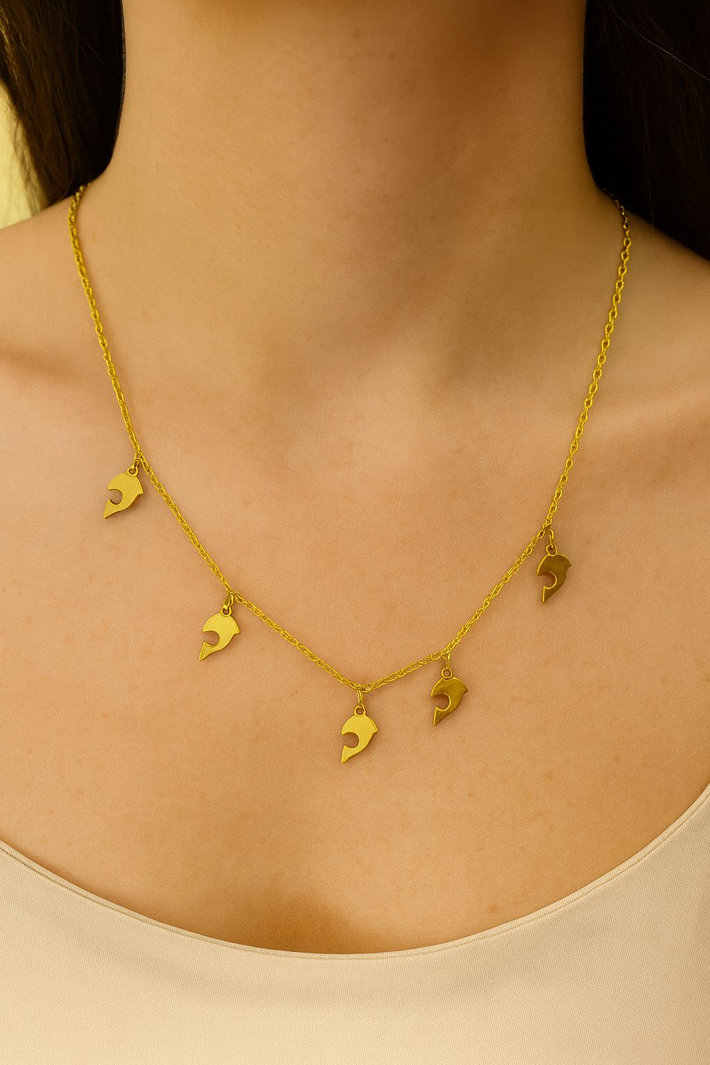 NEW STOCK|Stainless steel gold plated simple neck chain