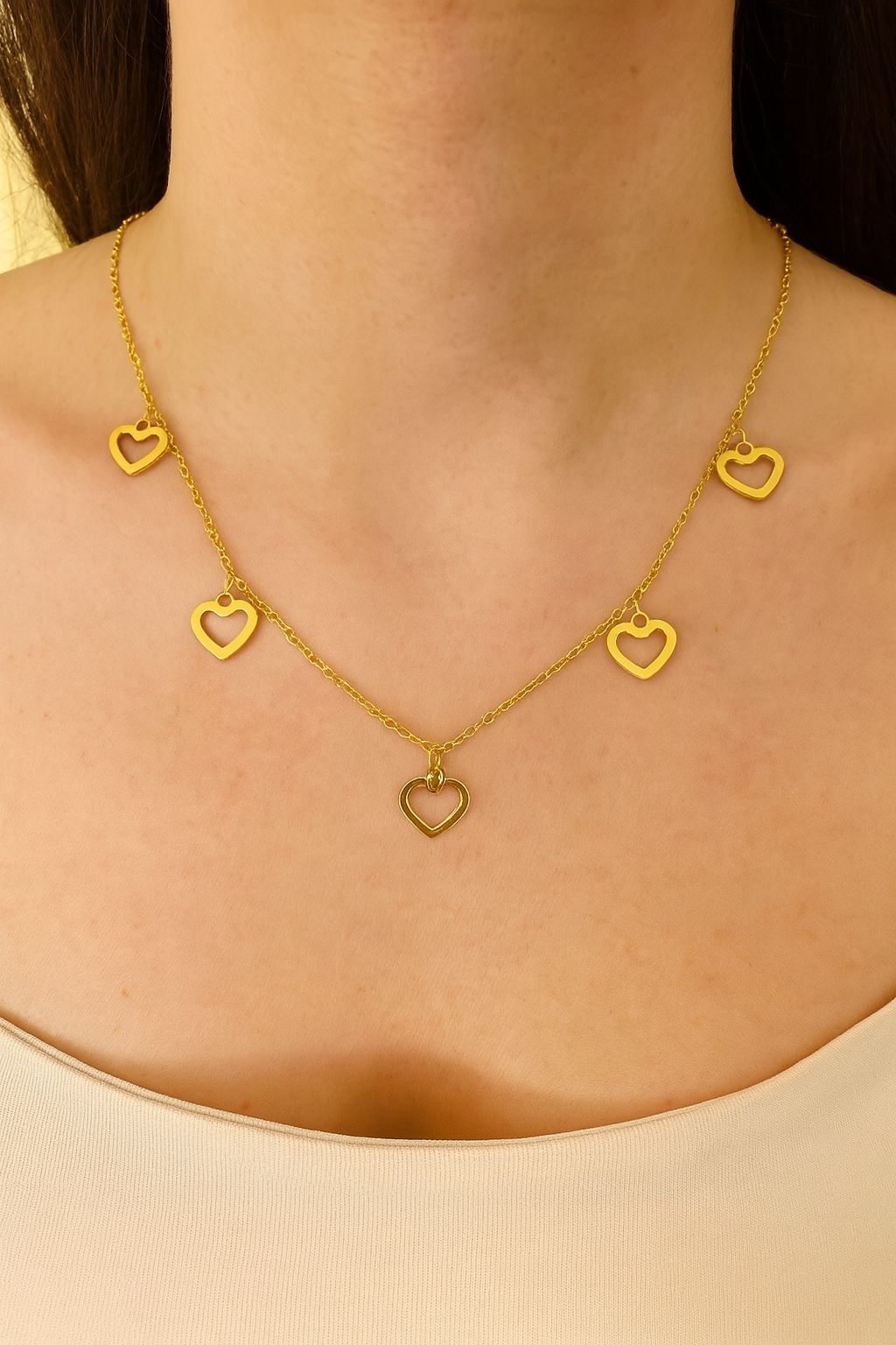 NEW STOCK|Stainless steel gold plated simple neck chain