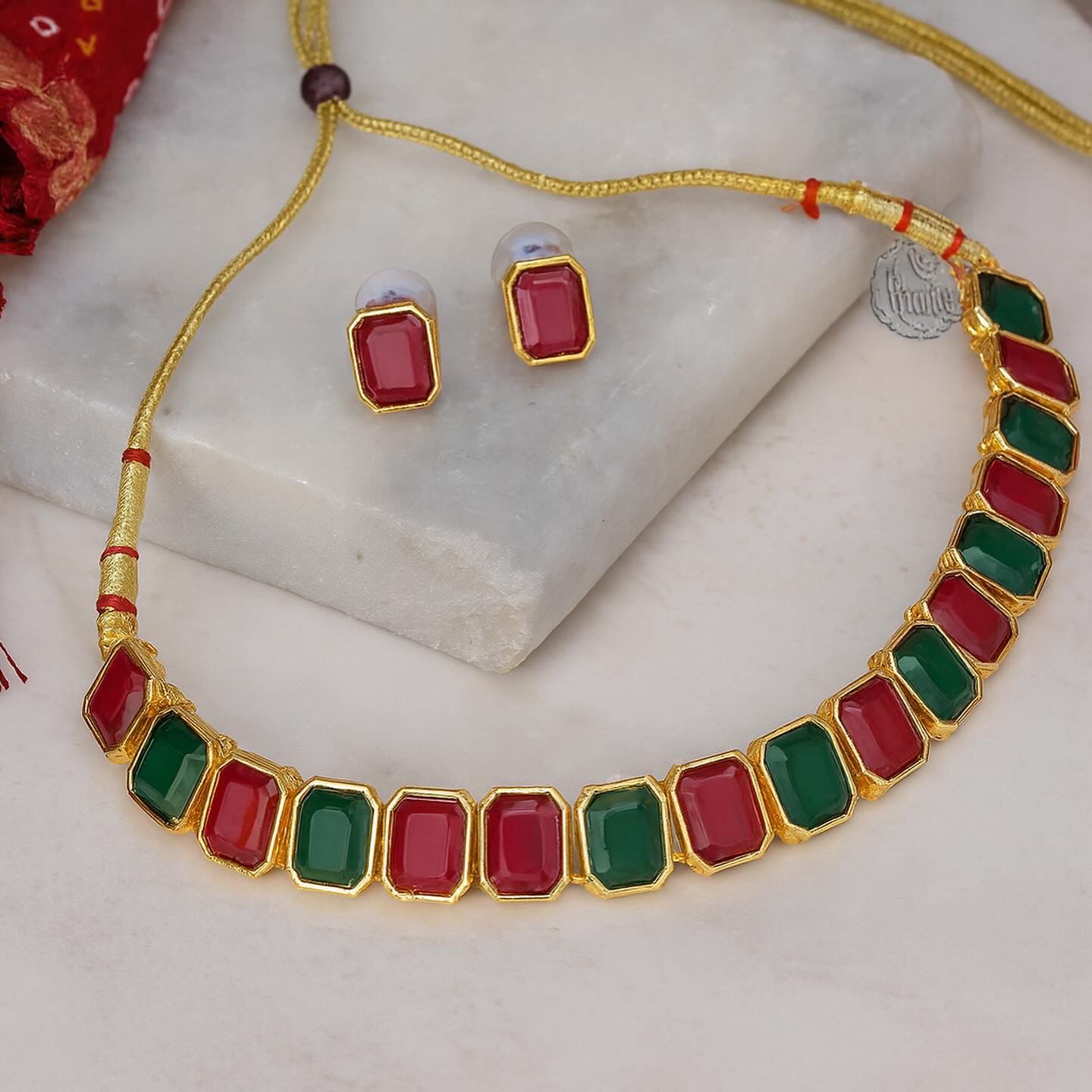 Simple wear Sufi style choker set with pair of studs!