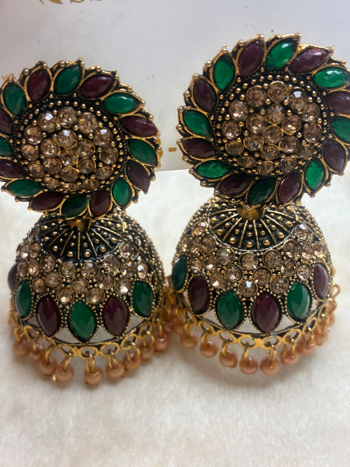 NEW ARRIVAL Sun chakra Motif temple jewellery Jhumka/Jimmikki